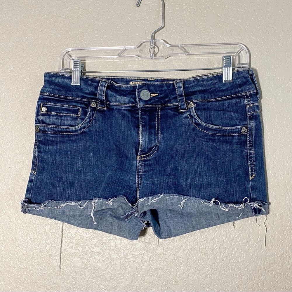 Kut From the Kloth KFK Raw Hem Flap Pocket Denim Jean Shorts 8